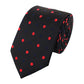 Schlips Krawatte Krawatten Binder Schmal 6cm Blau Rot gepunktet Fabio Farini
