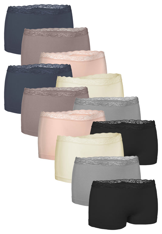 seamless Damen-Pantys mit Spitze, in Schwarz oder als Farb-Mix