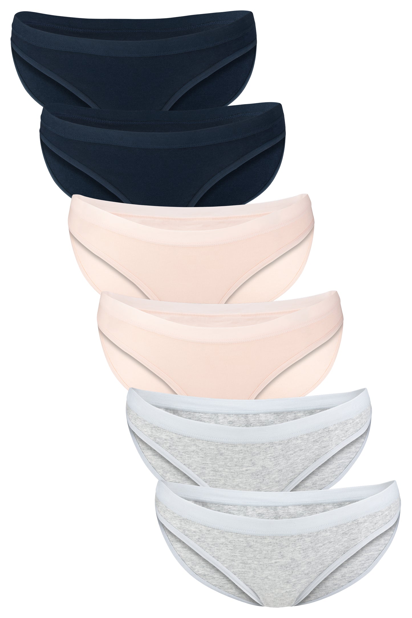 Fabio Farini 6er Pack Damen Bikini Slips aus 95% Baumwolle