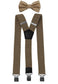 Fabio Farini Herren Hosenträger Set 4cm Y Form mit Passender Fliege