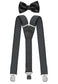 Fabio Farini Herren Hosenträger Set 4cm Y Form mit Passender Fliege