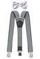 Fabio Farini Herren Hosenträger Set 4cm Y Form mit Passender Fliege