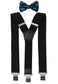 Fabio Farini Herren Hosenträger Set 4cm Y Form mit Passender Fliege