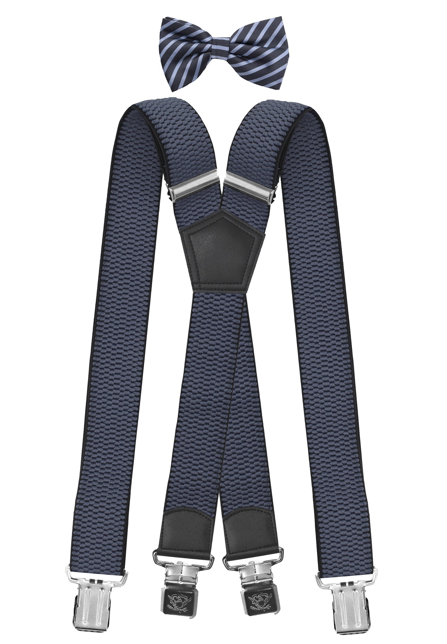 Fabio Farini Herren Hosenträger Set 4cm X Form mit Passender Fliege