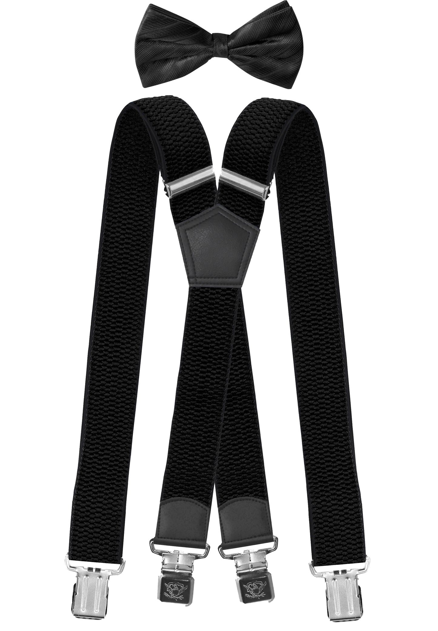 Fabio Farini Herren Hosenträger Set 4cm X Form mit Passender Fliege