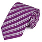 Schlips Krawatte Krawatten Binder 8cm magenta rosa weiß gestreift Fabio Farini