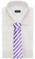 Schlips Krawatte Krawatten Binder 8cm lila/violett weiß gestreift - Fabio Farini