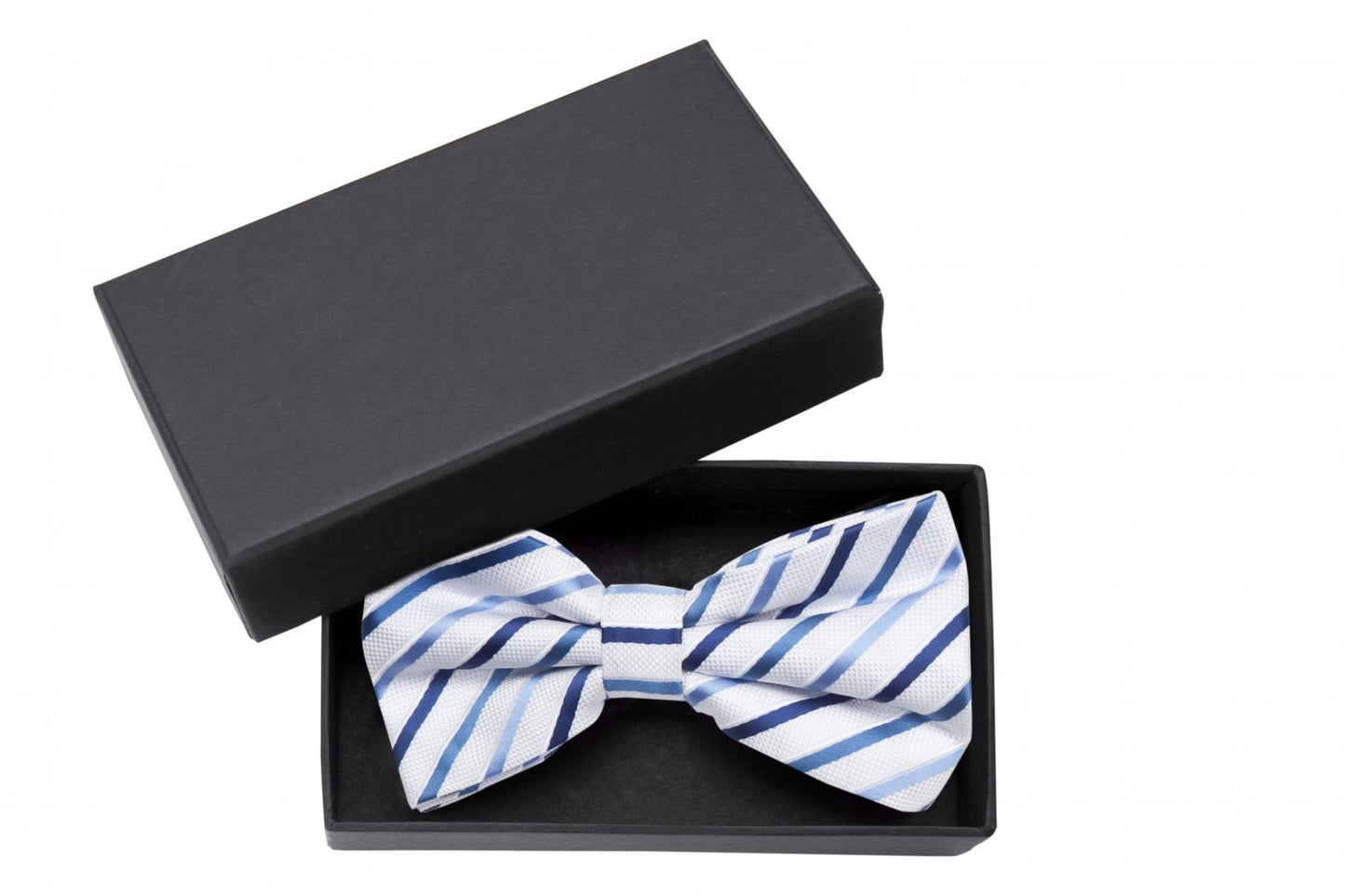Fliege weiß, gestreift blau Struktur Schleife Hochzeit Fabio Farini Querbinder