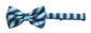 Fliege dunkelblau türkis edel gestreift Struktur & Glanz Schleife Fabio Farini