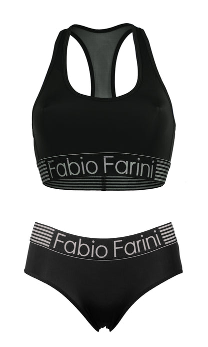 Fabio Farini Sport Set Damen mit Racerback BH und Panty