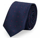Schlips, Krawatte, Krawatten, Binder, 8cm, blau rot Punkte Karos, Fabio Farini