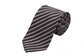 Schlips Krawatte Krawatten Binder 8cm grau schwarz gestreift Fabio Farini