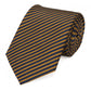 Schlips Krawatte Krawatten Binder 8cm dunkelblau gelb gold Streifen Fabio Farini