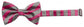 Fliege silbergrau, gestreift rosa pink Schleife Fabio Farini Glanz Querbinder