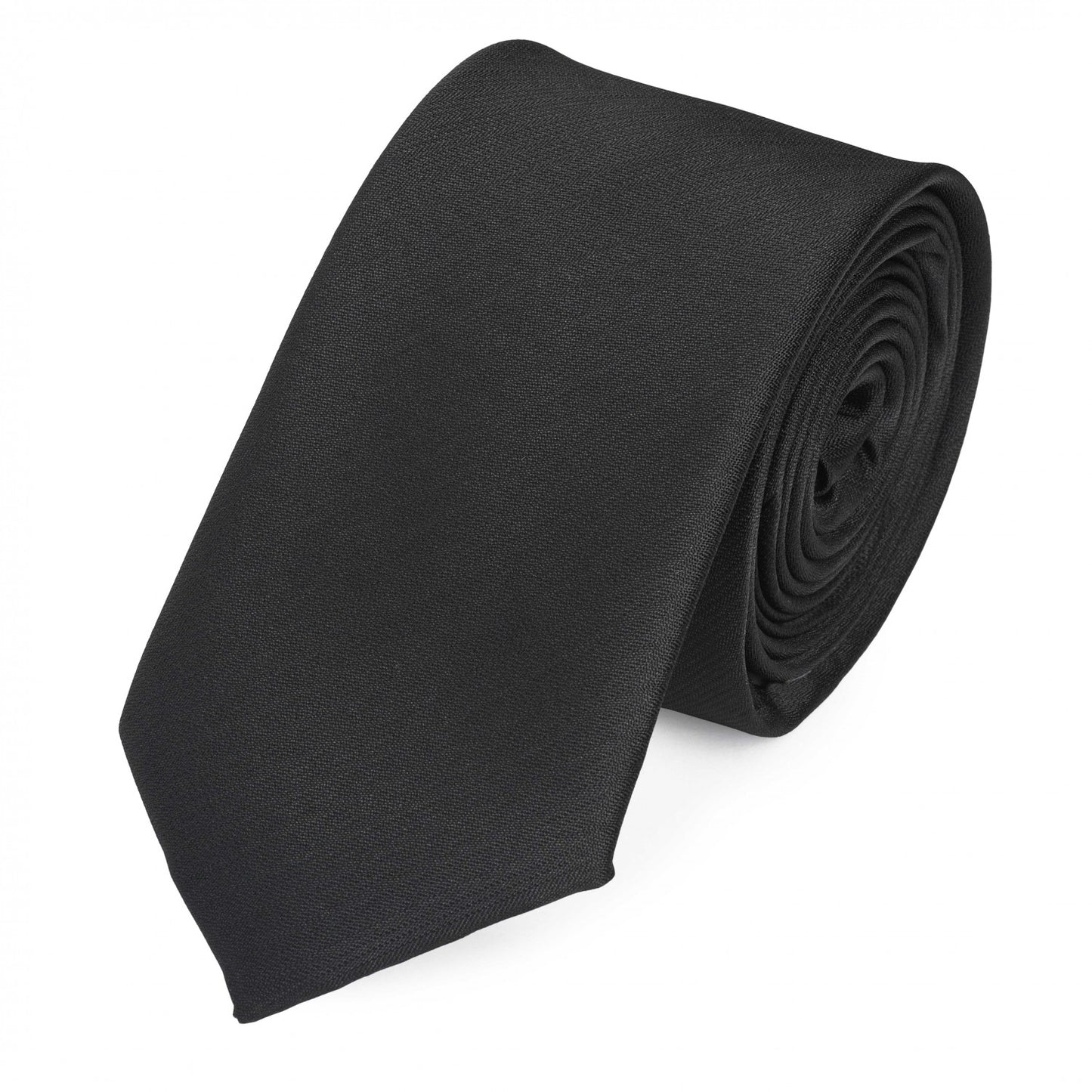 Schlips Krawatte Krawatten Binder 6cm schwarz Denimlook uni Fabio Farini