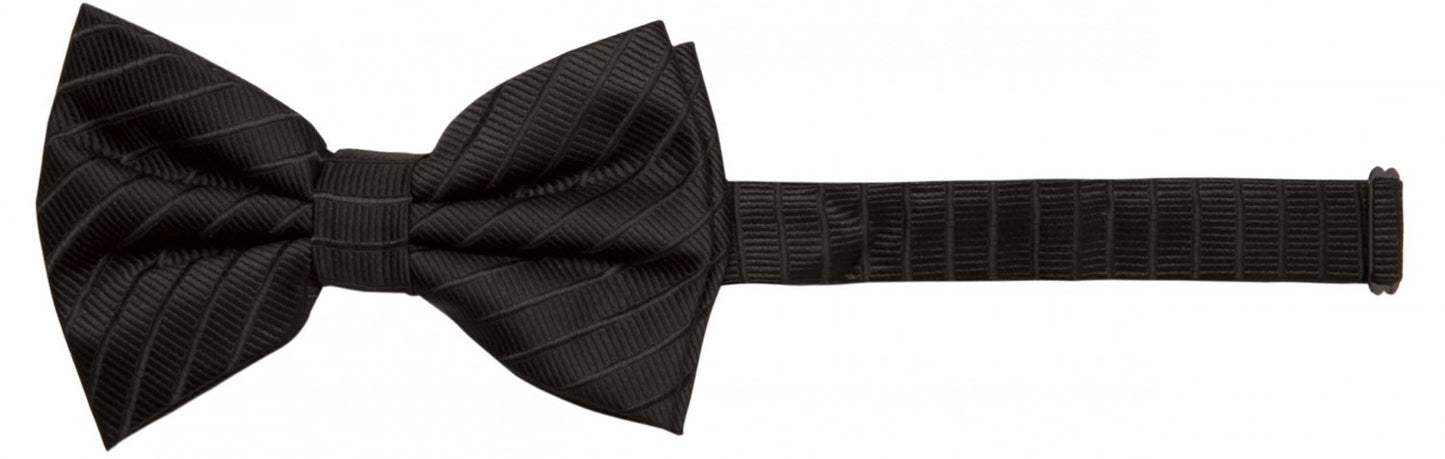 Fliege schwarz einfarbig Streifenstruktur Schleife Fabio Farini uni Querbinder