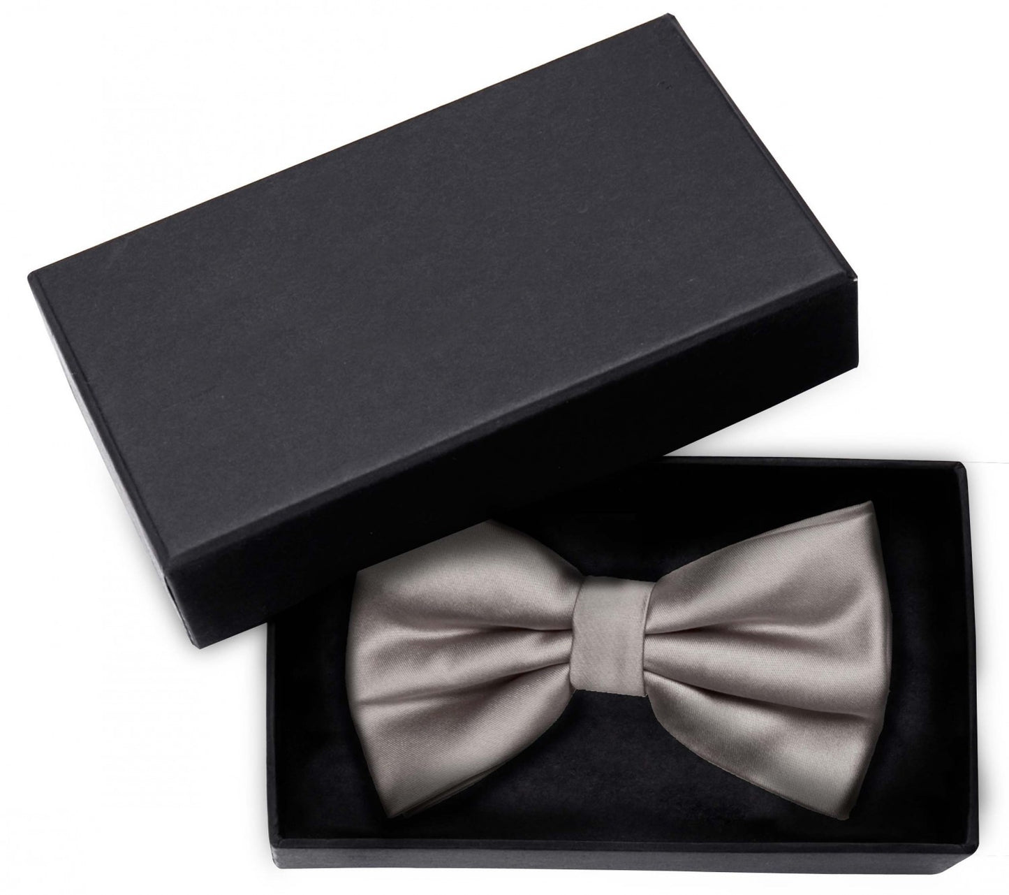 Fliege grau einfarbig Hochzeit Schleife uni Fabio Farini Querbinder edler Glanz