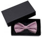 Fliege grau rosa kariert edler Glanz Schleife Fabio Farini Karomuster Querbinder