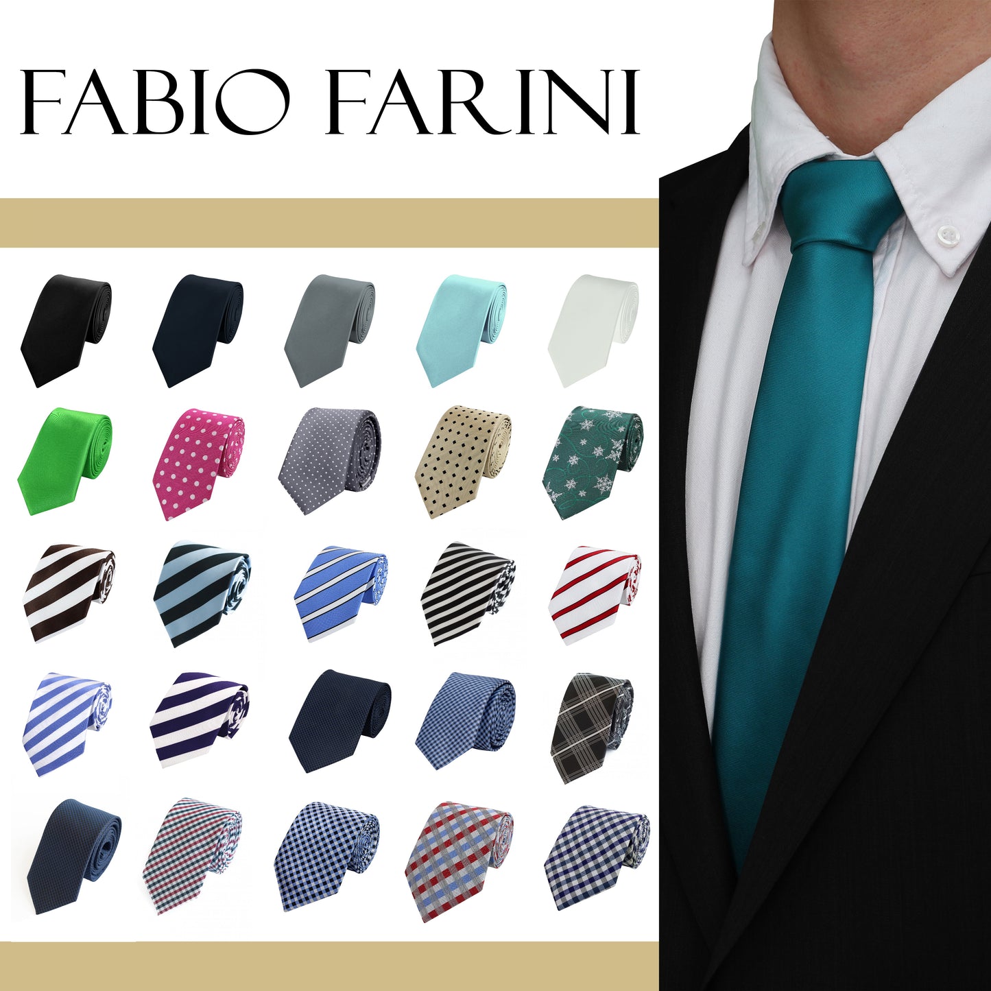 Postenangebot: 100 Krawatten verschiedene Farben, Muster & Breiten